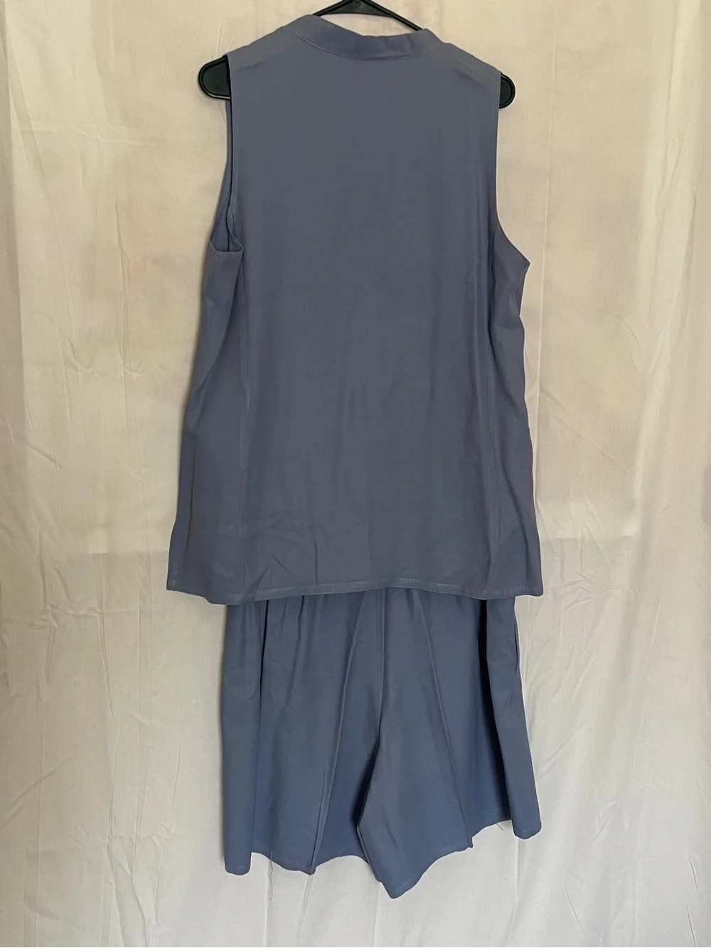 Sunbelt Sleeveless Button-Front Vest and Pleated Shirts Set Sz L